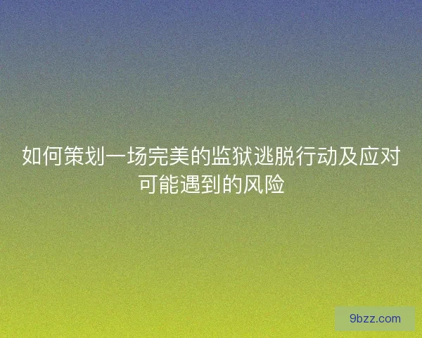 如何策划一场完美的监狱逃脱行动及应对可能遇到的风险